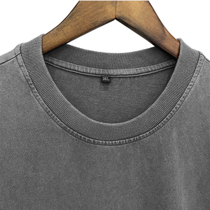 T-shirts à imprimés longs teints unis surdimensionnés personnalisés à la mode pour hommes 100% coton doux et respirant de qualité - Product Image 3