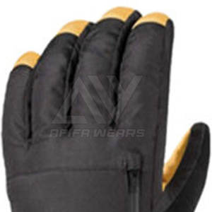Personnalisable 2024 gants de ski de mode pour hommes équipement de sport de neige imperméable avec cuir de bonne qualité pour l'hiver - Product Image 5