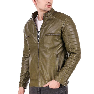 Chaqueta de cuero a prueba de viento con logotipo personalizado de alta calidad para hombre para la temporada de otoño nueva condición ropa larga de lona de moda venta al por mayor - Product Image 2