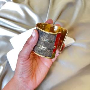 Brazalete de latón crudo de 69mm, brazalete de incrustaciones, brazalete de canal en blanco, pulsera ancha hecha a mano, latón crudo - Product Image 2