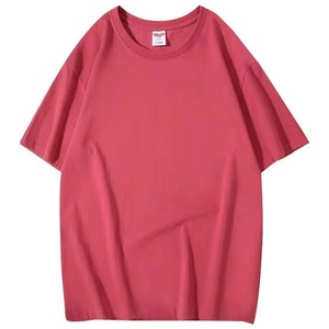 100% coton 240Gsm pour hommes T-shirt épais à épaules tombantes avec motif solide Style de rue Tissu tricoté personnalisé - Product Image 4