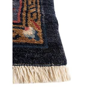 Alfombras de Lana Anudadas a Mano Aalam, Diseño Abstracto de Medallón Rojo Naranja, Patrones Rectangulares para el Hogar, 9x12, Entrada, Sala de Estar, Pasillo-Paem-70 - Product Image 4