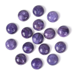 Natural Charoite Wholesale Natural charoite gemstone round Loose Cabochons Bulk Purple Mineral Gemstones for Jewelry Making - Product Image 4