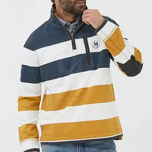 Les chemises à demi-fermeture éclair font une déclaration audacieuse avec les chemises à demi-fermeture éclair en coton Streetwear moderne 100% - Product Image 2