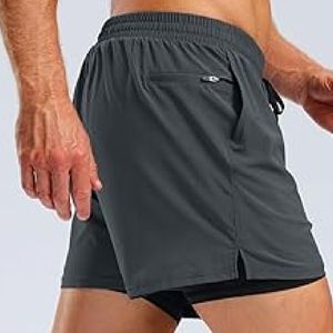 Pantalones cortos deportivos para hombre hechos a medida 100% poliéster patrón sólido transpirable y de secado rápido con estilo informal con múltiples bolsillos - Product Image 4