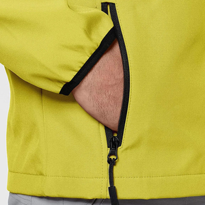 Chaqueta Softshell ligera personalizada para hombre, cuello con capucha de lona de alta calidad, material fino y de buena calidad con etiqueta privada, suministro de fábrica - Product Image 6
