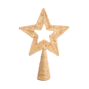 Nuevo diseño Seagrass Holiday Tree Topper Árbol de Navidad Decoración de mesa Tejido a mano Estilo clásico Venta al por mayor de Vietnam - Product Image 1