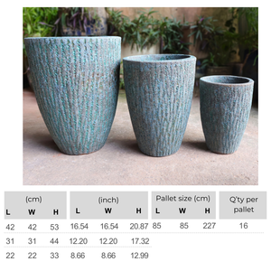 Maceta de arcilla de cerámica hecha a mano con acabado esmaltado rústico Elegantes espacios al aire libre Patios Jardín Plantación de árboles Resorts - Product Image 2