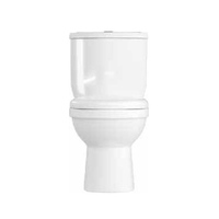 WC Aqua moderne au design modulaire, toilette en céramique blanche en deux parties, double chasse, réservoir encastré, siphon en P, ensemble de toilettes murales