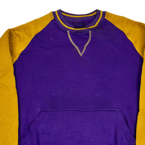 Sweat-shirt à col rond d'hiver pour homme bicolore violet moutarde fraternités 3D broderie respirante chenille douce - Product Image 5