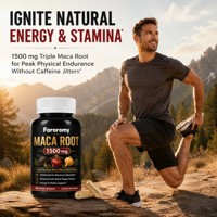 Capsules de Maca Péruvienne OEM 1500mg Noires Rouges Jaunes Gélatinisées 120 Comprimés Complément Alimentaire Vente en Gros