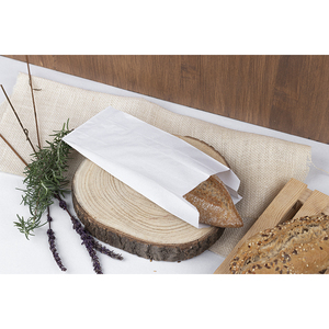 Sacs alimentaires blancs 5x24cm, papier professionnel, 1000 pièces, B2B - Product Image 1