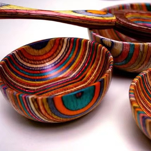 Bol à pâte en bois décoratif fait à la main pour bougie, fruits ou salades Bol de ferme rustique vintage de haute qualité - Product Image 2