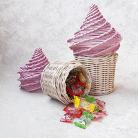 Adorable panier cadeau de vacances du Ramadan en rotin pour la décoration islamique Boîte à crème glacée pour contenir des bonbons au chocolat Conceptions personnalisées