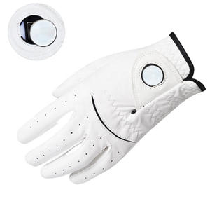 Gants de golf unisexes en cuir Cabretta pour gaucher, antidérapants, avec logo personnalisé, fermeture auto-agrippante, en peau de mouton, vente en gros - Product Image 3