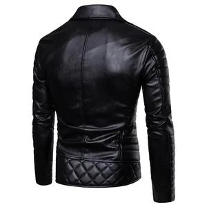 2025 mode rouge veste hommes en cuir PU à capuche veste personnalité moto veste grande taille mode hommes vêtements - Product Image 6
