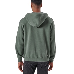 OEM Sweats à capuche en polaire lourde Fermeture à glissière complète Sweat à capuche personnalisé pour hommes 100% coton uni couleurs marque Design Sweat-shirt - Product Image 4