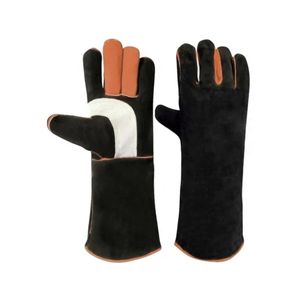 2025 nuevos guantes de soldadura de cuero dividido de vaca de protección Industrial guantes de cuero transpirables duraderos de seguridad para hombres - Product Image 4