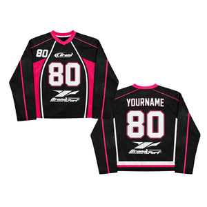 Custom Men's Long Sleeve Football Jersey Personalized Name and Number Mesh Sportswear Top - Product Image 4