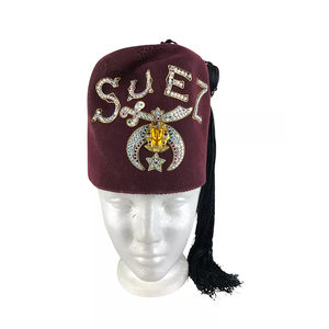 Gorro Masónico de Alta Calidad con Bordado de Joyas Rojas, Gorra Personalizada Más Vendida para Masones, Uso Casual, Playa, Deportes y Viajes - Product Image 1