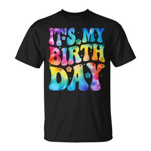 Camiseta de Fiesta de Cumpleaños con Estampado Tie Dye para Mujer, Camiseta Promocional de Cumpleaños - Product Image 1