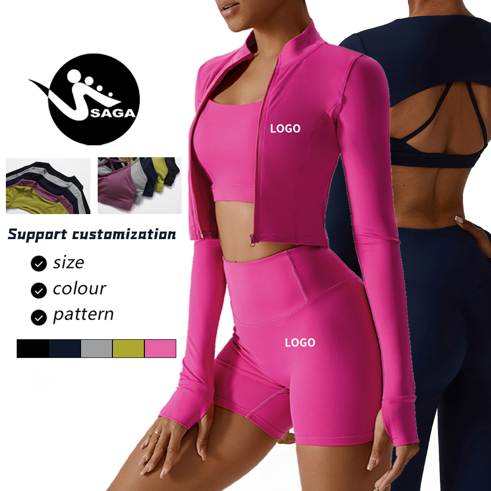 Wholesale Ropa Muje Women Seamless Ribbed Sport Wear Yoga Outfit Workout Clothing Scrunch Butt Work Out Clothes Fitness Set