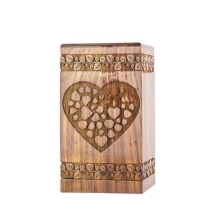 Urne funéraire artisanale moderne en bois de rose écologique pour cendres humaines, Arbre de Vie, personnalisée, grande urne de crémation - Product Image 3