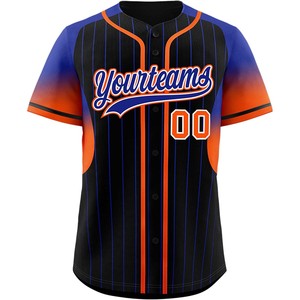 Jersey de béisbol que absorbe la humedad, tela de malla personalizada, camisa de softbol con botones, ajuste de secado rápido, aparejos, letras de sarga, apariencia juvenil de EE. UU. - Product Image 3