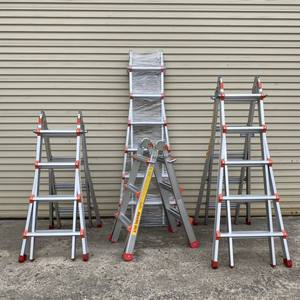 Modern Design 2m Aluminum Self-Locking Hinge Telescopic Folding Ladder Convenient Outdoor Product - Product Image 1