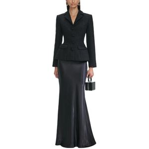 2025 otoño nuevo conjunto de traje de chaqueta de <span class=keywords><strong>Boutique</strong></span> para mujer estilo coreano ajustado elegante traje de dos piezas - Product Image 1