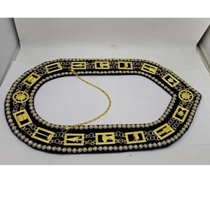 Collar de Cadena OES, Distintivo de la Orden Masónica de la Estrella del Este, de Alta Calidad, con Lentejuelas Púrpuras, Magnético, para Coser, con Baño Metálico - Product Image 2