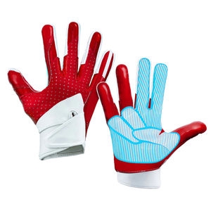 Gants de football américain en polyester respirant antidérapant avec logo personnalisé, haute qualité, prix bas - Product Image 1