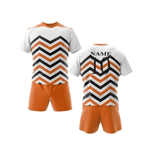 Maillots de rugby personnalisés avec logo de club, respirants, 100 % polyester, vêtements de sport de haute qualité, impression par sublimation intégrale, ensemble de design - Product Image 4