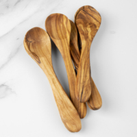 Ensemble de 6 mini-cuillères en bois d'olivier ArtisRaw, fabriquées à la main, écologiques, durables, durée de conservation de 10 ans, pour sel, thé, café, épices, ustensiles