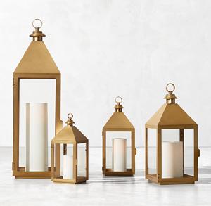 Hot Sale Luxury Metal Glass <b>Candlestick</b> <b>Holder</b> with Handles Handmade Home Garden Decorative Lanterns - Product Image 2