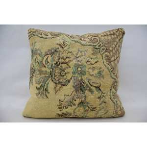 28x28 Inch <b>Beige</b> Paisley Patchwork Wool Pillow Chinoiserie Vintage Woven Decorative <b>Cushion</b> - Product Image 1