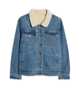 Vestes de camionneur en denim surdimensionnées avec doublure en fausse fourrure, design de qualité supérieure, veste en denim pour femmes 2026 - Product Image 1