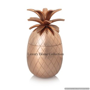 Refroidisseur de vin et seau de refroidisseur durables en métal de forme d'ananas pour le refroidisseur de baignoires de boissons d'organisation de stockage de vin et de Champagne - Product Image 3