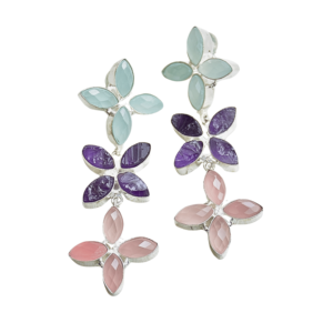 Pendientes Colgantes de Latón de Moda, Hechos a Mano para Exportación, con Acabado Chapado en Oro de 18K, Diseño Boho Chic, Alta Calidad - Product Image 1