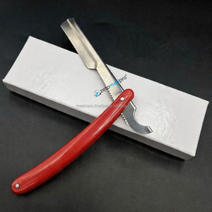 Navaja de Afeitar Plegable de Acero Inoxidable con Hoja Plateada de un Solo Filo y Mango de Plástico, Personalizable con Logotipo, la Más Vendida - Product Image 4