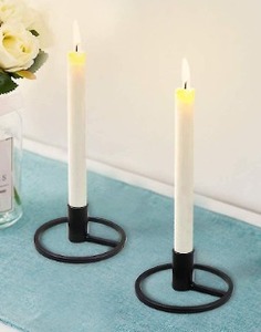 Candelabro de Metal, Portavelas Portátil con Recubrimiento Negro para Decoración de Mesa en Navidad y Festividades - Product Image 5