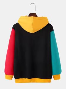 Vente en gros de pulls à capuche en coton 100% pour hommes, molleton d'hiver, motif imprimé solide, logo personnalisé et fonction anti-rétrécissement, taille plus XS 6XL - Product Image 2