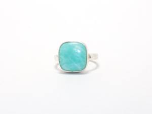 Anillo de Plata de Ley 925 auténtica, piedra preciosa de amazonita personalizada Simple, joyería de plata al por mayor minimalista, artículo de regalo de dedo fino - Product Image 3