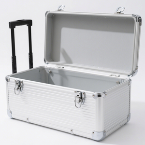 Custom CNC Machining Service Large Aluminum Sliver <b>Tool</b> Carrying <b>Box</b> Heavy Duty Aluminum Storage Brief Case - Product Image 3