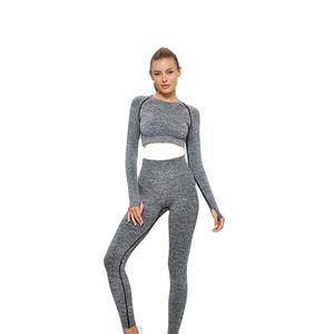 Camiseta Deportiva de Manga Larga para Mujer, con Logotipo Personalizado, 250 g/m², Cuello Redondo, para Entrenamiento en el Gimnasio - Product Image 2