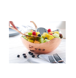 Saladier personnalisé en cuivre bols de service en cuivre martelé qualité supérieure bon marché - Product Image 3