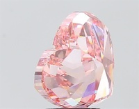 Diamantes Sueltos de Color Rosa Intenso, Corte Corazón, Cultivados en Laboratorio, Corte Excelente, CVD HPHT, Certificados por IGI, Claridad VS VVS