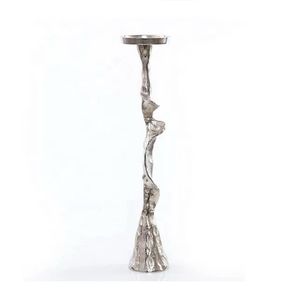 Atractivo candelero niquelado Pilar para decoración del hogar Equipo de iluminación navideña Portavelas de aluminio - Product Image 6