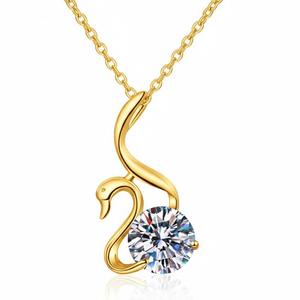 Collier Cygne en Moissanite VVS1, Argent Sterling 925, Pendentif de Luxe pour Femme, Chaîne de Clavicule, Multicolore, Tendance, Fabrication - Product Image 2