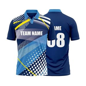 Sublimation Designs T Shirt Team Maillot de cricket confortable Nom et numéro personnalisés Maillot de cricket en polyester - Product Image 4